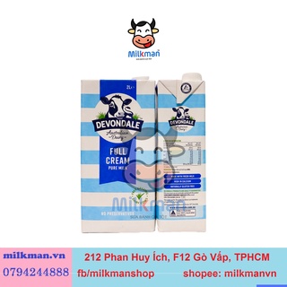 Thùng Sữa Nguyên Kem DEVONDALE - 6 Hộp 2L - Nội Địa Autralia