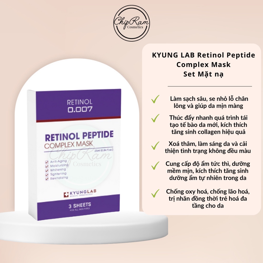 MẶT NẠ KYUNGLAB RETINON PEPTIDE COMPLEX MASK (HÀNG CÔNG TY)