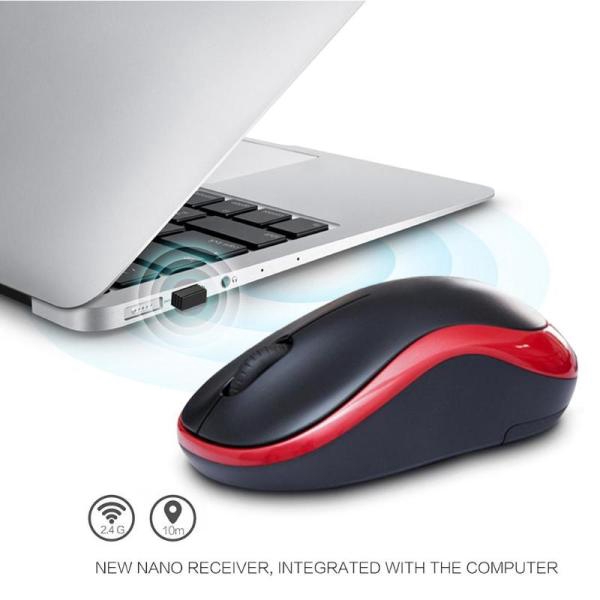 Logitech M186 Mouse Optical Ergonomic 2.4GHz Wireless USB 1000DPI Mice Opto-electronic Both Hands