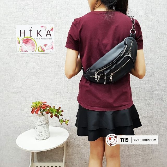 Túi đeo hông kiêm túi chéo da bao tử dây xich - tuicheo 011 theloan | BigBuy360 - bigbuy360.vn
