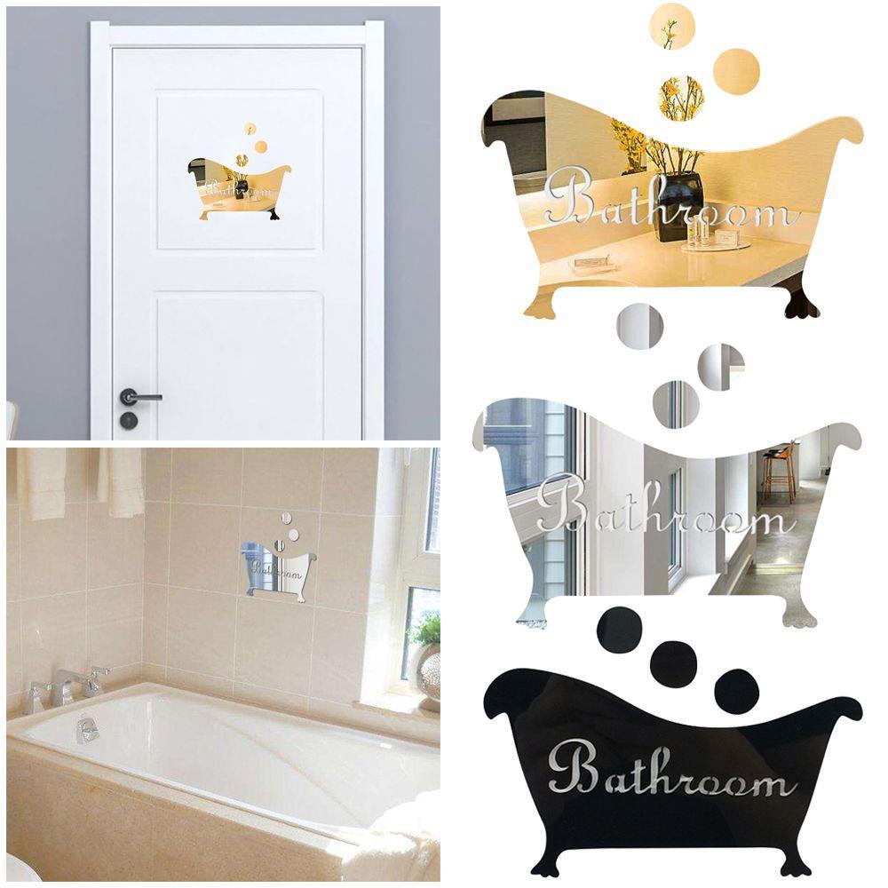 Đề Can 3D Hình Bồn Tắm Trang Trí Nhà Cửa DIY