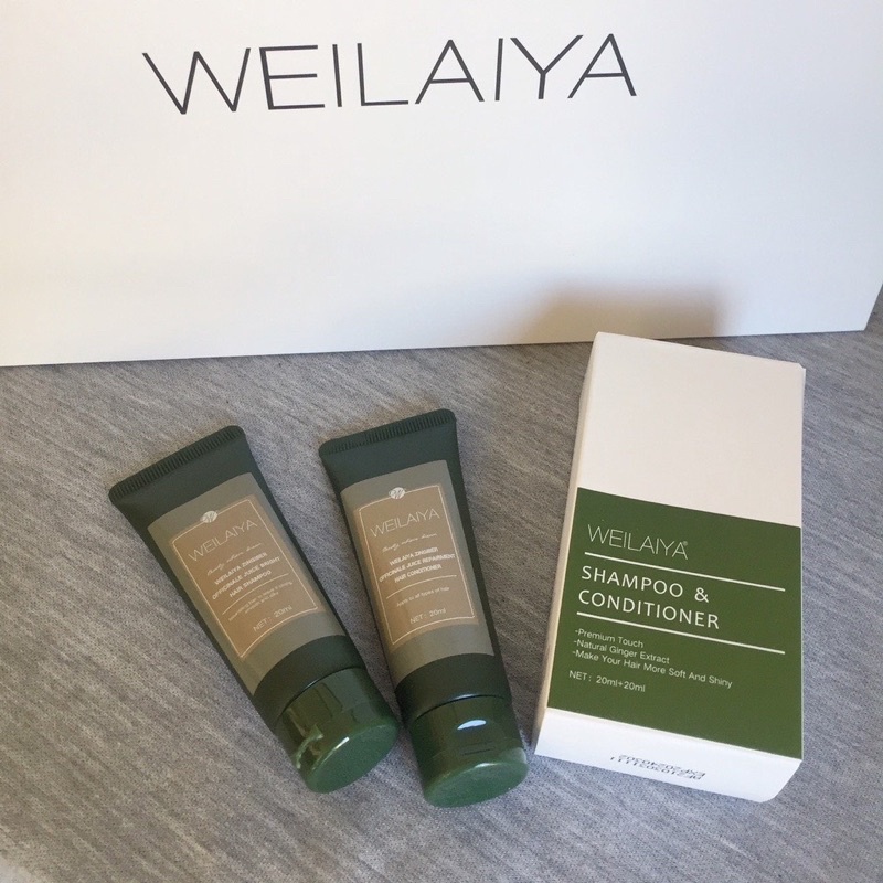 Bộ dầu gội gừng - gừng hà thủ ô Weilaiya (mini test)