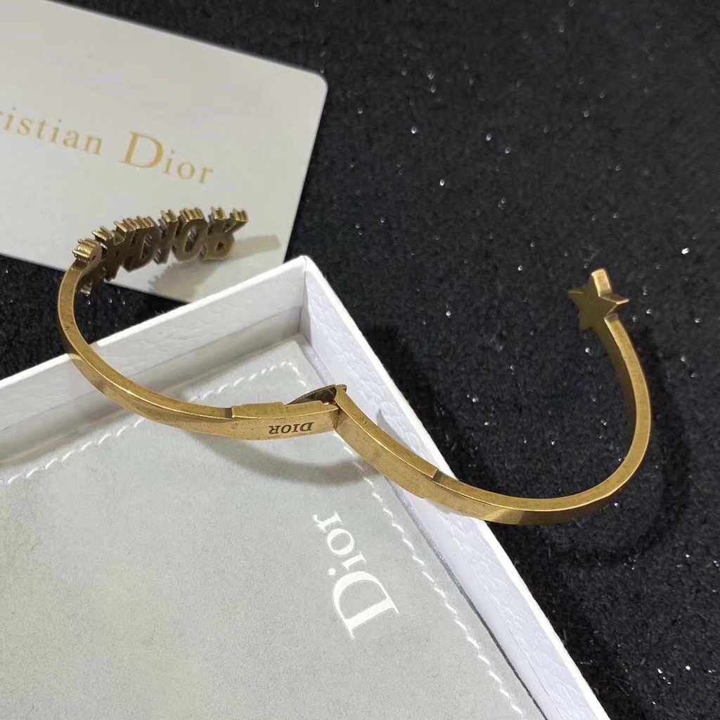 Vòng đeo tay bằng đồng thau in chữ JADior thời trang cổ điển đơn giản