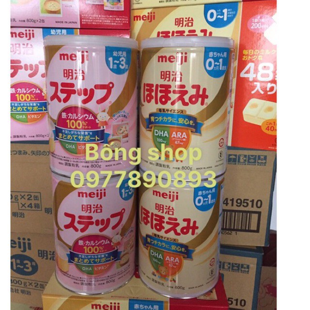 SỮA MEIJI SỐ 0 và số 9 NỘI ĐỊA NHẬT-hộp 800g