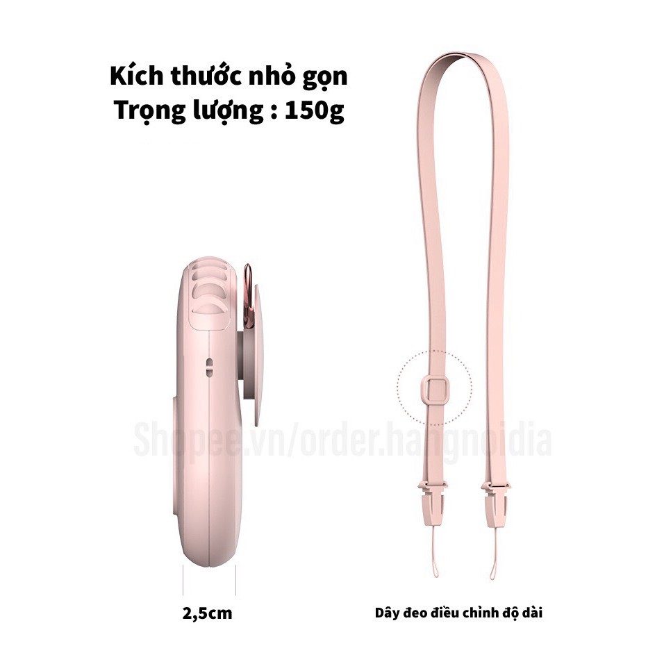 (Mới 2021) Quạt mini đeo cổ,quạt tích điện sạc usb thiết kế mới