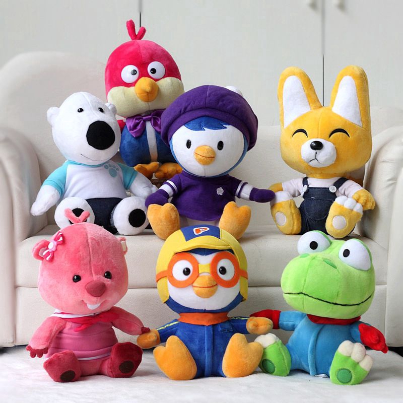 Đồ chơi nhồi bông hình chim cánh cụt thám hiểm Pororo cùng những người bạn xinh xắn