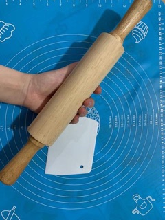 Cán lăn bột gỗ 38cm