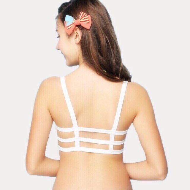 Áo bra Thái cotton 050 - Áo lá học sinh 3 dây có đệm ngực