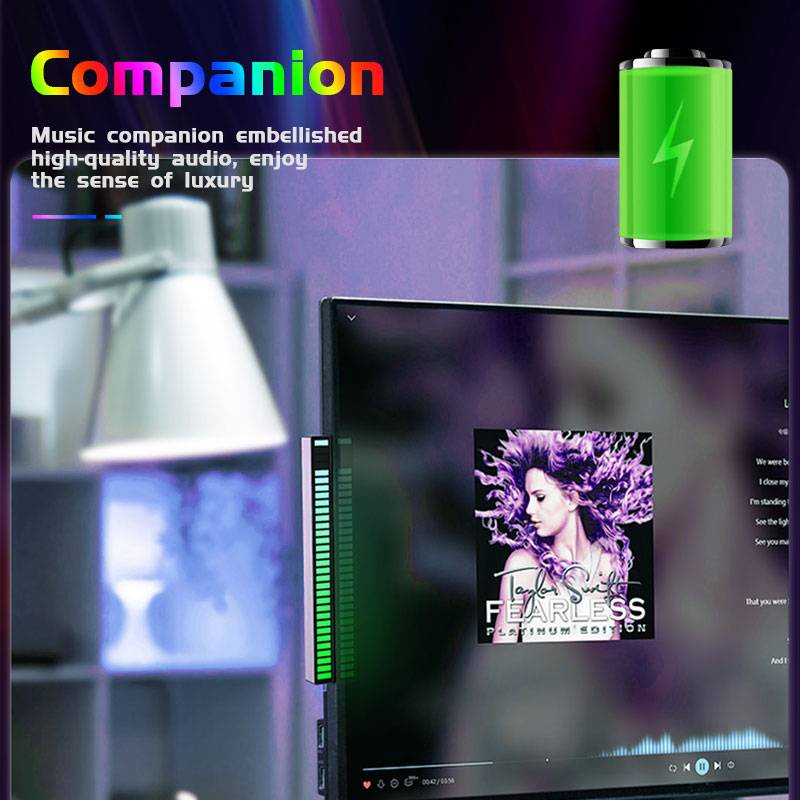 【24 giờ vận chuyển】 Đèn LED USB RGB kích hoạt bằng giọng nói với giọng nói có thể điều chỉnh