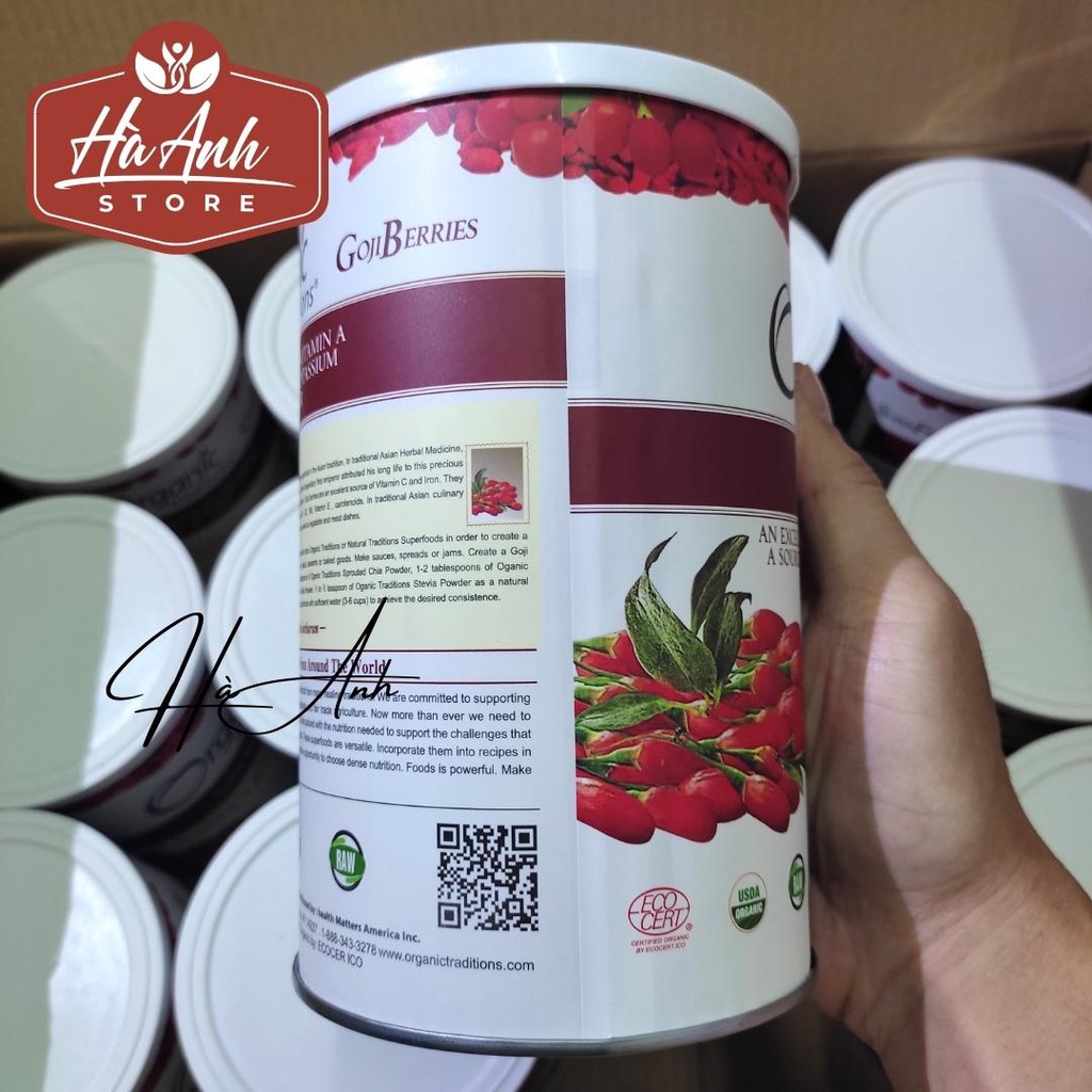 Date 2026 - Kỷ Tử Hữu Cơ Sấy Khô Organic Traditions 454gr