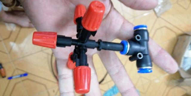 Béc phun sương, tưới lan 5 hướng cam, t nối nhanh