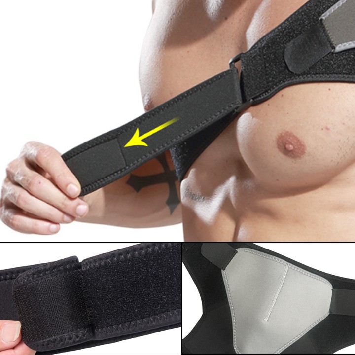 Đai quấn vai bó khớp vai cố định bảo vệ tránh chấn thương tập thể thao gym cầu lông bóng bàn đá