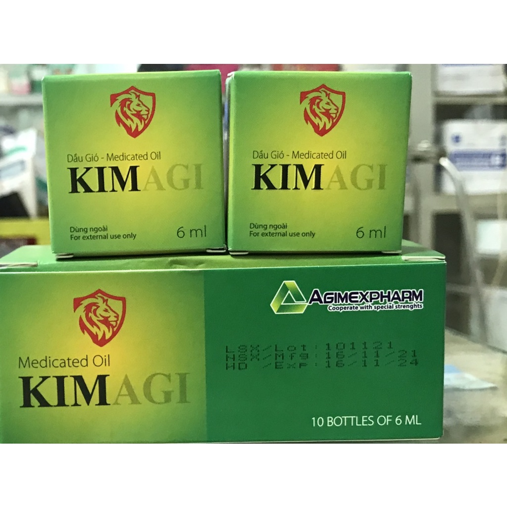 Dầu gió KimAgi 6ml - Hương vị dầu lạc đà cũ - mẫu mới