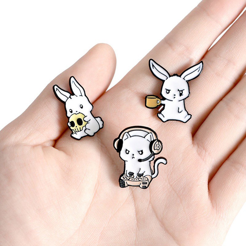 Pin cài áo bộ ba đũy thỏ - GC174