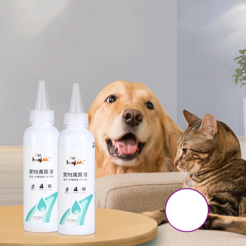 Nước Vệ Sinh, Khử Mùi Tai Cho Chó Mèo 120ml RT8202 MIAOCAT