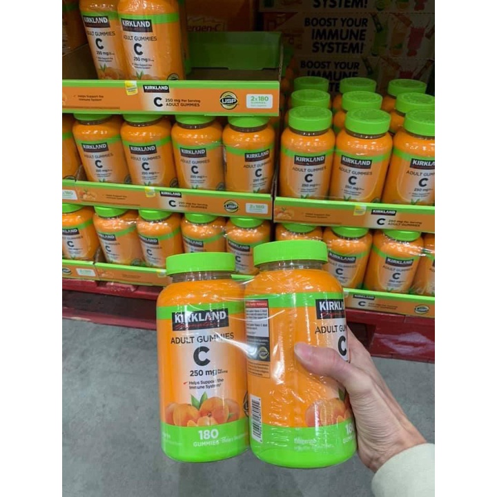 Hàng xách tay Mỹ Kẹo Dẻo Bổ Sung Vitamin C Kirkland Signature 180 Viên