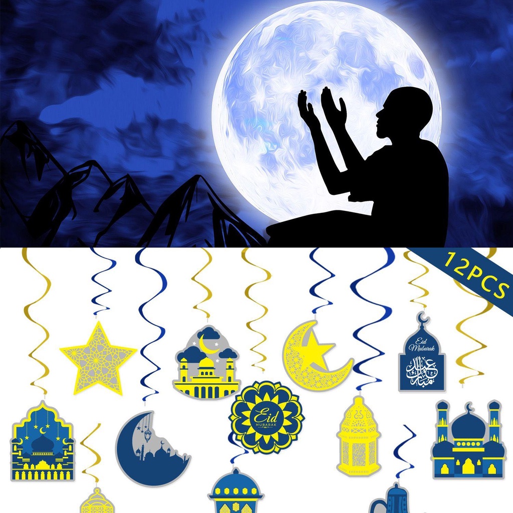 Bộ 12 Dây Treo Trang Trí Lễ Hội Ramadan