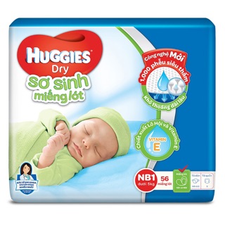 Miếng lót sơ sinh huggies NB1 56 miếng