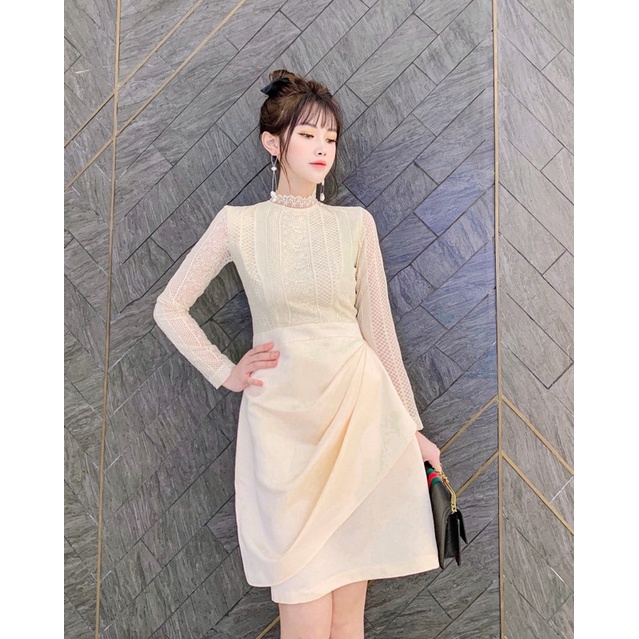 Váy Thiết Kế Ren Chân Tafta Mềm - K033