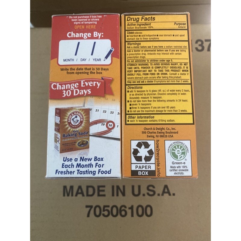 Bột Baking soda 454g - Nhập Khẩu từ Mỹ