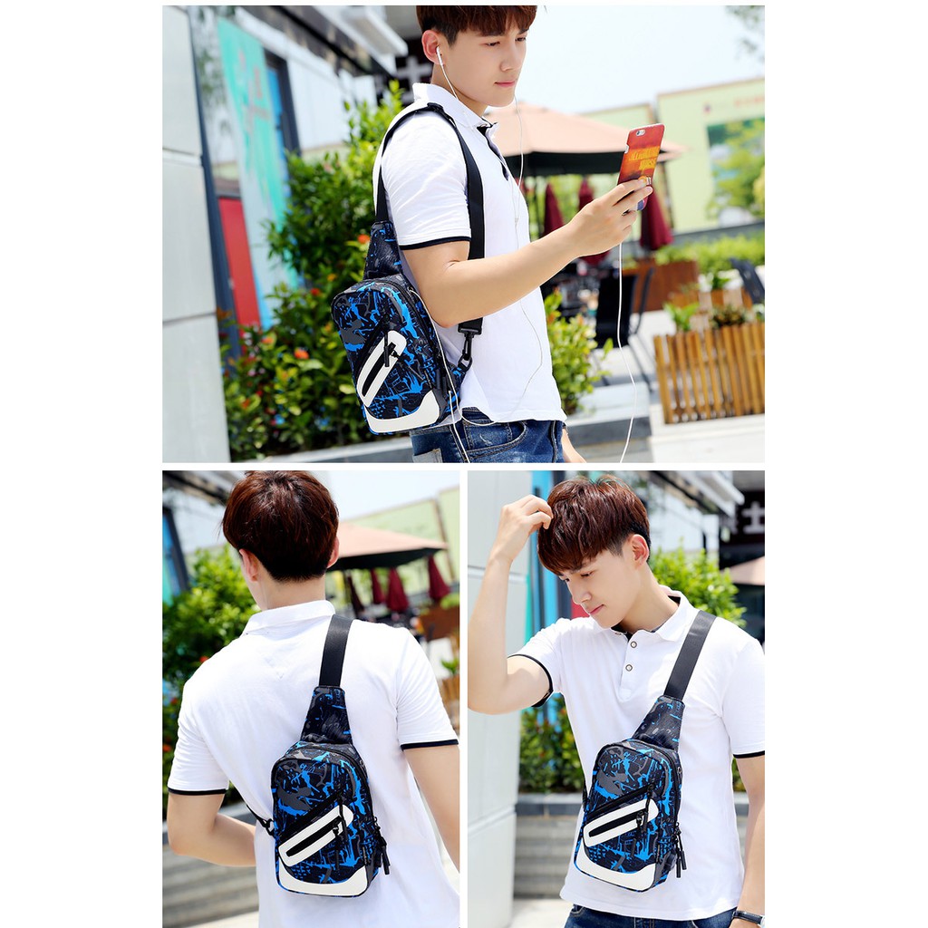 Túi Đeo Chéo Trước Ngực Nam Phong Cách Hàn Quốc