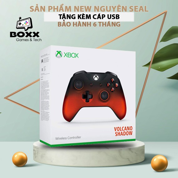 Tay cầm xbox one s chính hãng màu Volcano Shadow, tay cầm chơi game xbox tặng kèm cáp