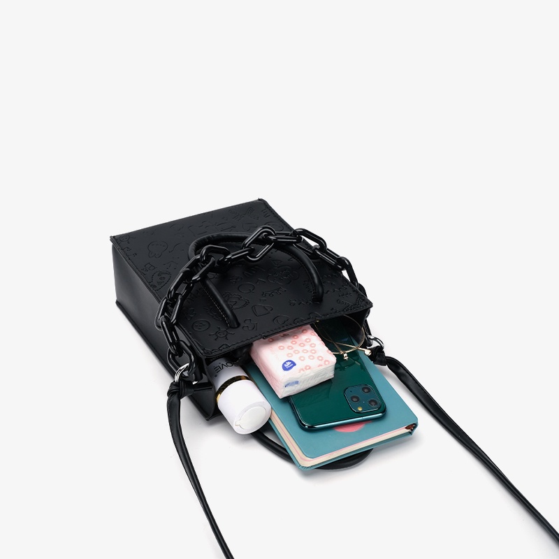 🌸Hàng Order🌸 Túi Xách Nữ CEEKAY Da Trơn Đồ Họa Kèm Túi Nhỏ Mới Lạ Quai Da Quai Xích Sang Chảnh Nữ Tính 🌸Hàng Quảng Châu