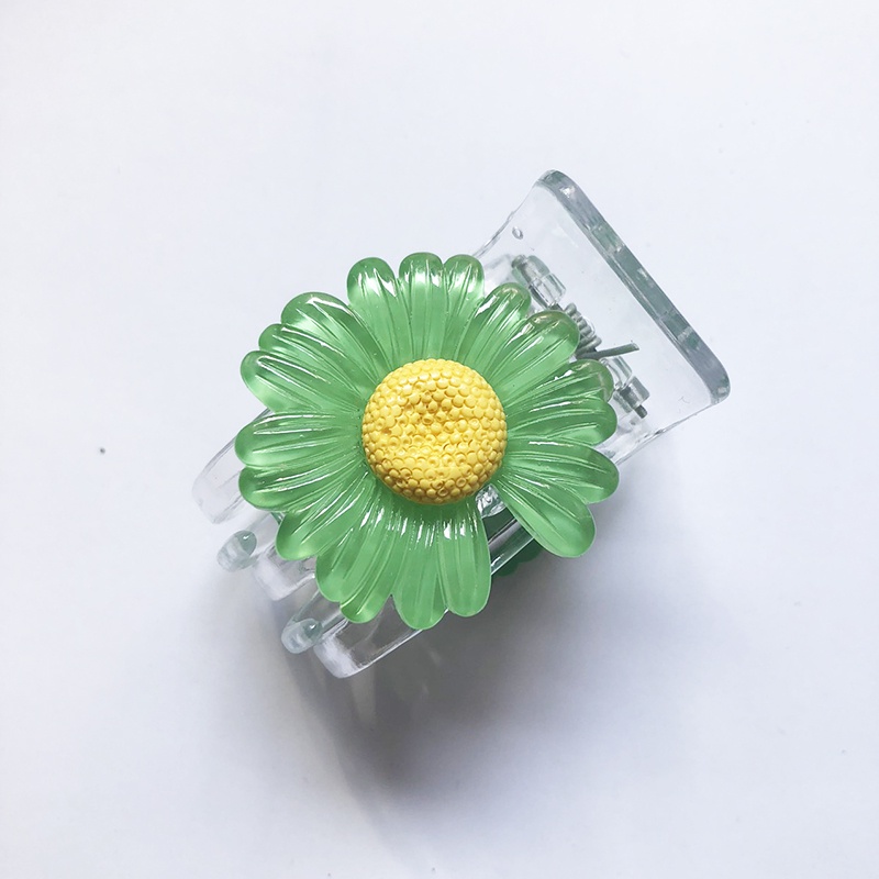 01 Kẹp càng cua (gấp tóc) 5 răng trong suốt hoa cúc hoa mi xinh xắn DTonline (ngẫu nhiên)