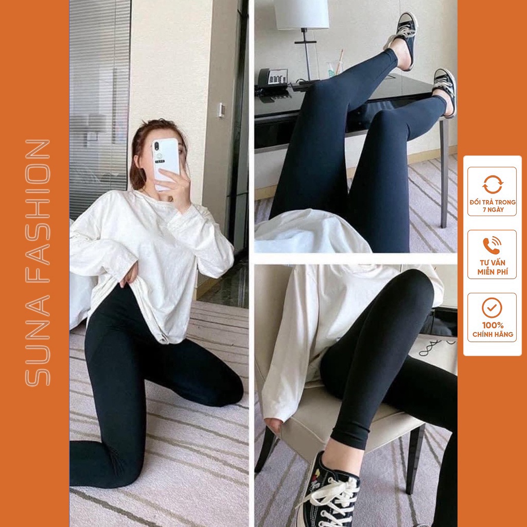 Quần legging nữ dài cạp cao bigsize nâng mông loại mỏng SUNA FASHION QL2