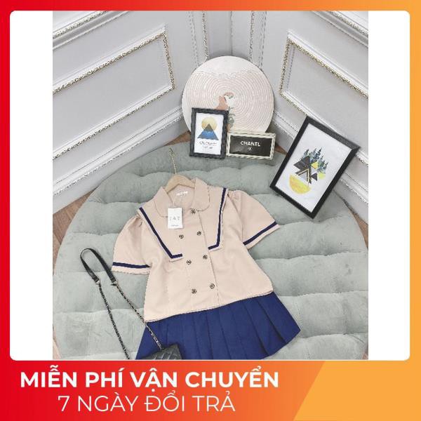 [ 𝐅𝐑𝐄𝐄 𝐒𝐇𝐈𝐏 ] SET THỦY THỦ PHỐI VIỀN XANH MIX CHÂN VÁY XOÈ XANH XẾP LY