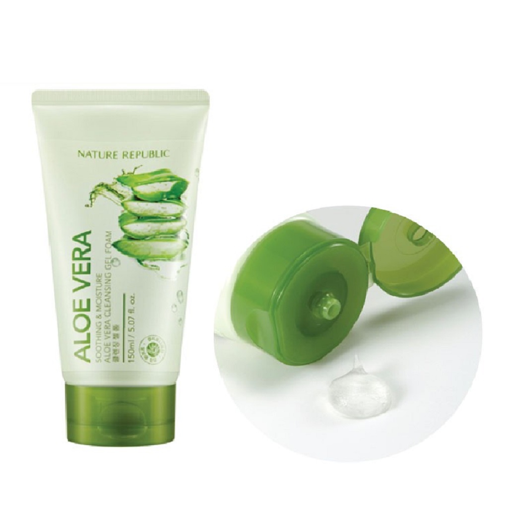 Sữa Rửa Mặt Nature Republic Soothing & Moisture Aloe Vera Foam Cleanser 150ml