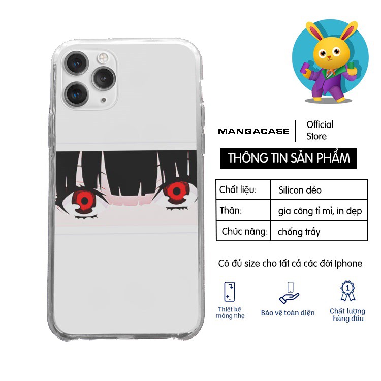 Ốp điện thoại MANGA đôi mắt đỏ cho iphone 5 - iphone 12 DEAPOD00361