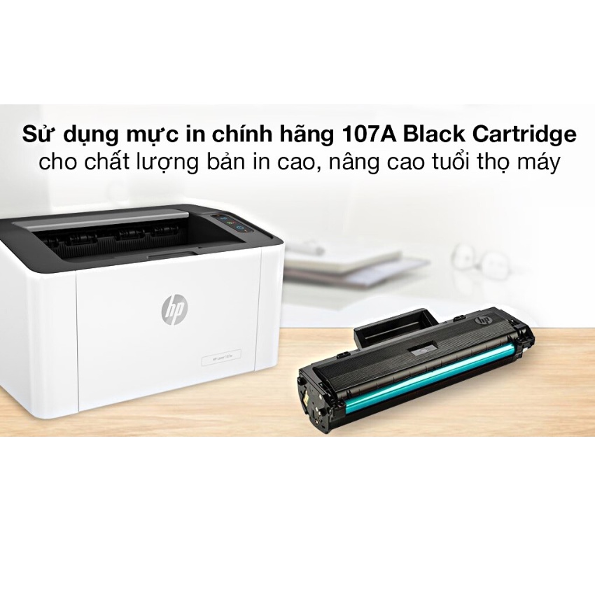 Máy in laser HP trắng đen 107A / 107W - Chính hãng BH 12 Tháng