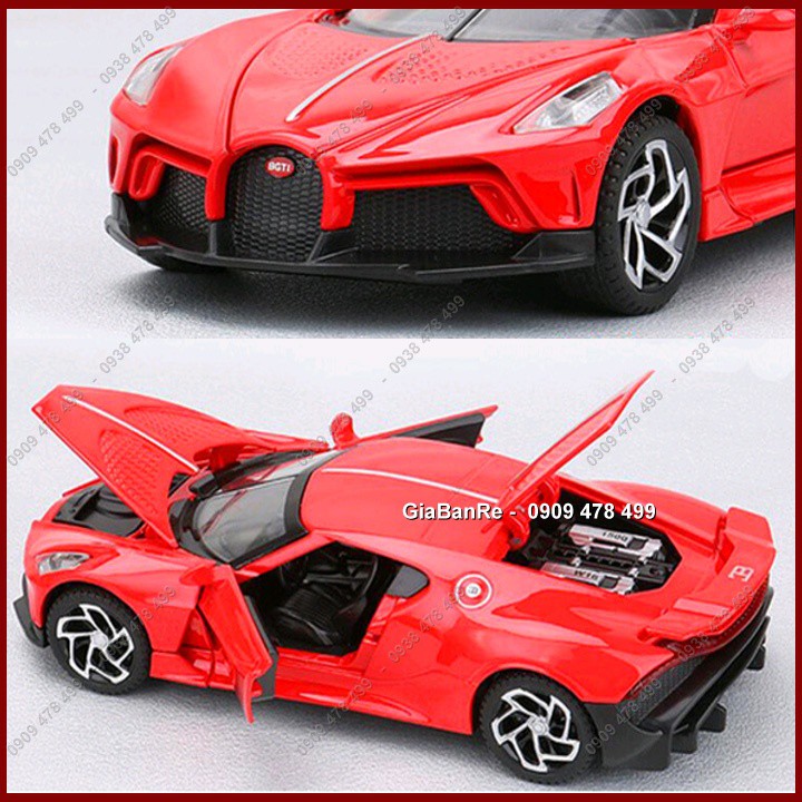 XE MÔ HÌNH KIM LOẠI BUGATTI LA VOITURE NOIRE TỈ LỆ 1:32 - 9649.1