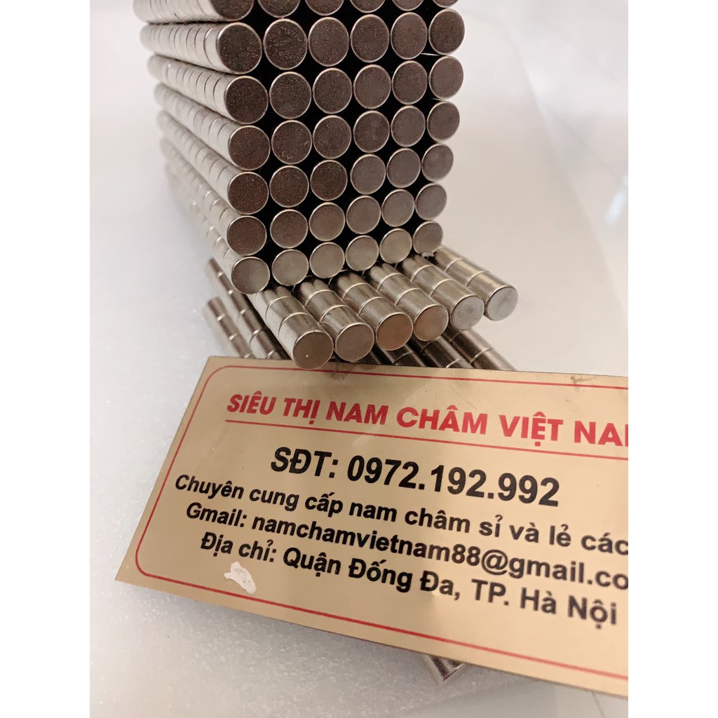 Nam châm hình trụ 8x8mm siêu hút