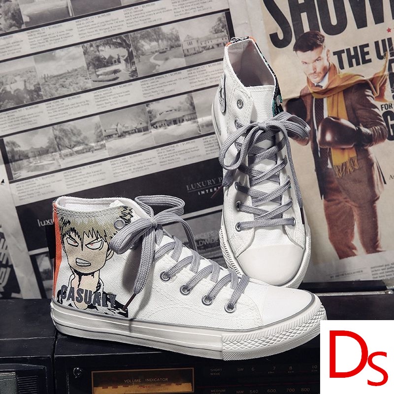 Giày Thể Thao Canvas Cổ Cao In Họa Tiết Hoạt Hình My Hero Academia Thời Trang Cho Nam Và Nữ