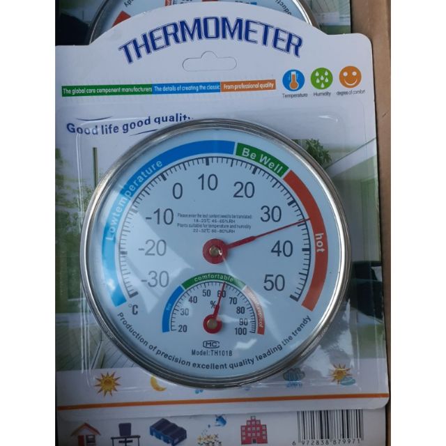 Đồng hồ nhiệt ẩm kế cơ TH101B đo độ ẩm và nhiệt độ trong phòng không dùng pin