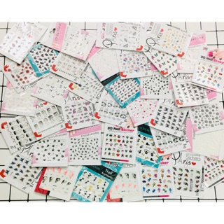 sticker Nail dán móng tay 6 bảng dán điện thoại xinh mẫu ngẫu nhiên