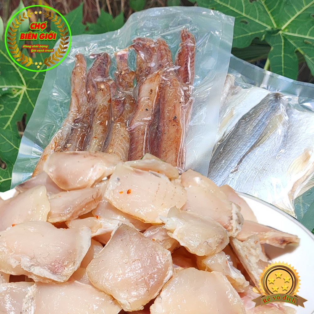 Khô Gò Má Cá Lóc Thịt Nhiều 2 Nắng Ướp Vừa Ăn Dùng Nấu Canh Chua Gói 300gr