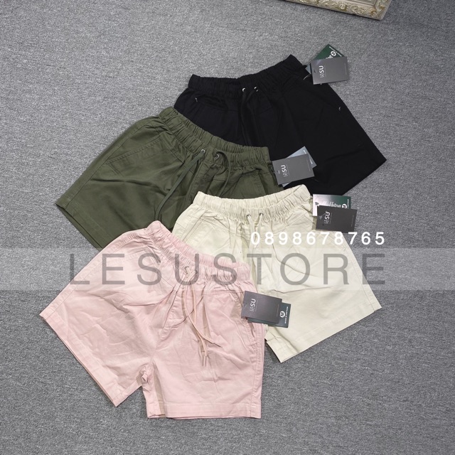 ẢNH TỰ CHỤP Short kaki trơn lưng thun