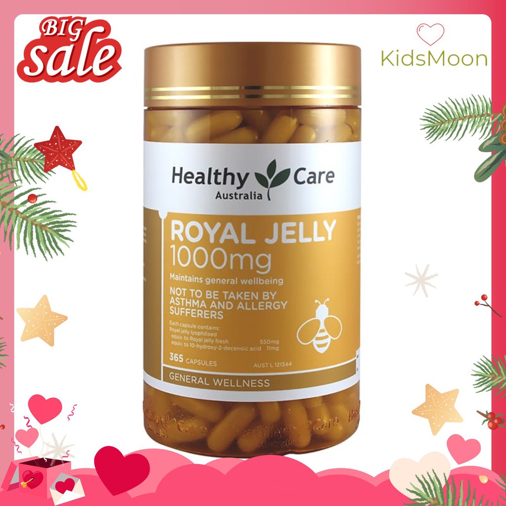 Sữa Ong Chúa Healthy Care Royal Jelly 1000mg Lọ 365v