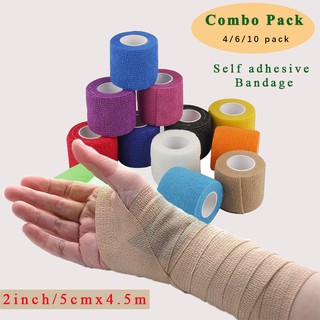 Set 4 / 6 / 10 Băng Quấn Cổ Tay / Mắt Cá Chân Tự Dính 5Cm Chuyên Dụng Trong Thể Thao