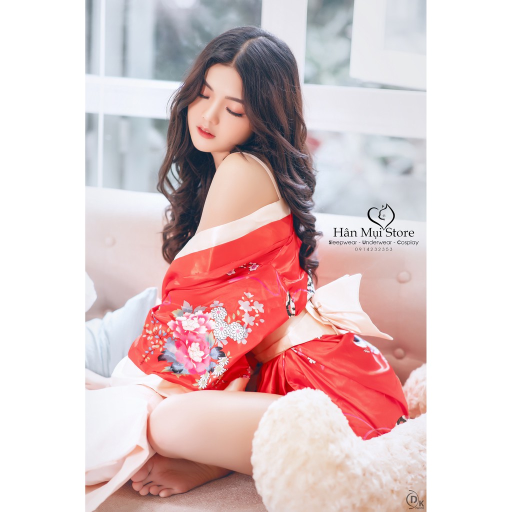 COSPLAY SEXY DESIGN KIMINO NHẬT BẢN 2 MÀU ĐỎ/ĐEN GỢI CẢM (VÁY NGỦ) | BigBuy360 - bigbuy360.vn
