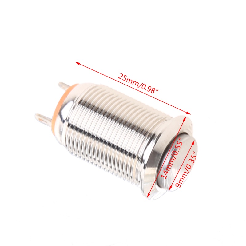 Pop 12mm chống thấm nước tự khóa chốt nút nhấn kim loại công tắc xả cao