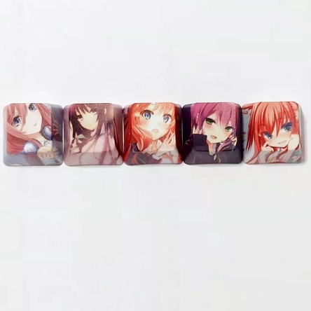 Bộ 5 Nút Bàn Phím Cơ Bằng Nhựa PBT In Hình Trái Tim Fuji