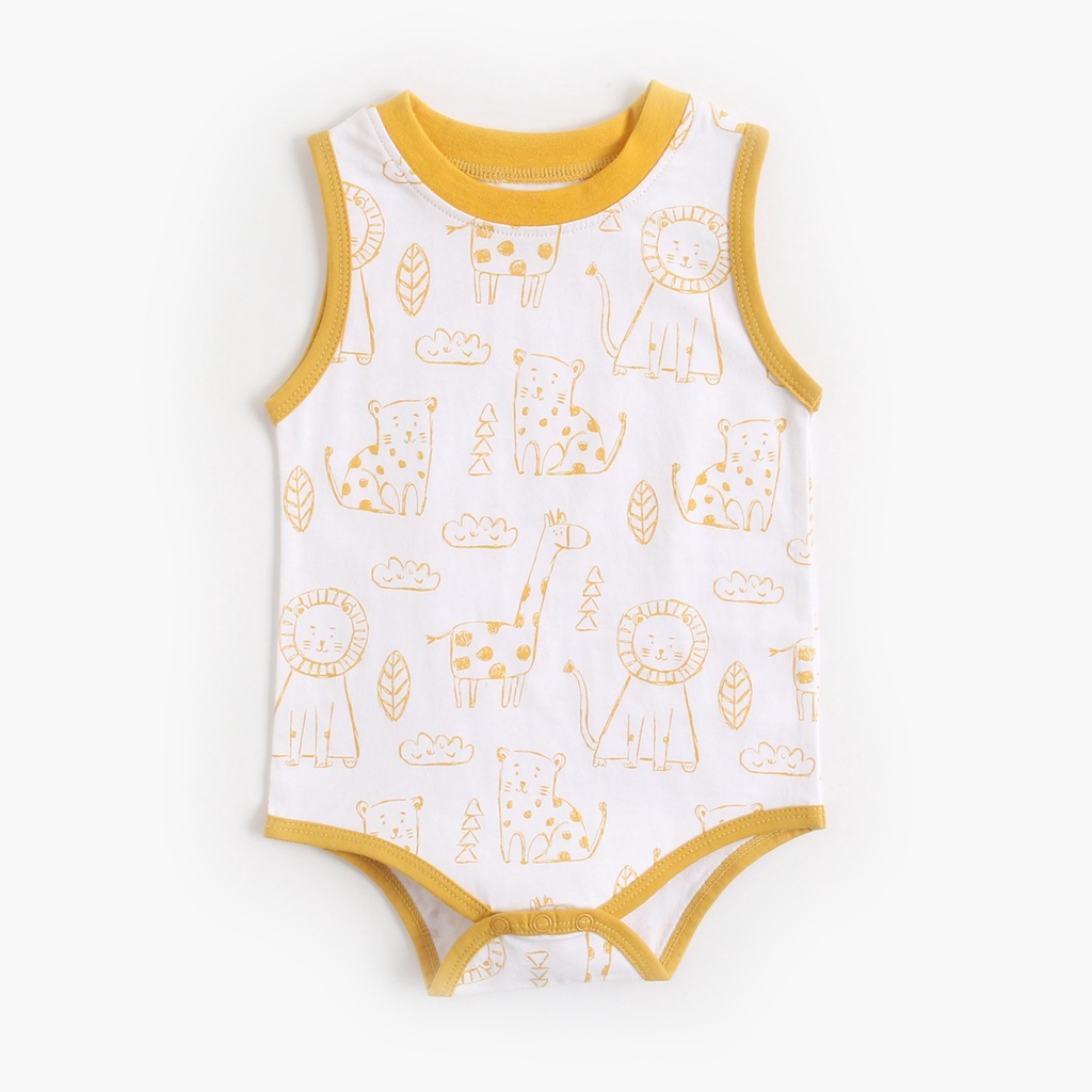 Áo liền quần Sanlutoz họa tiết phim hoạt hình con vật mùa hè cho trẻ em