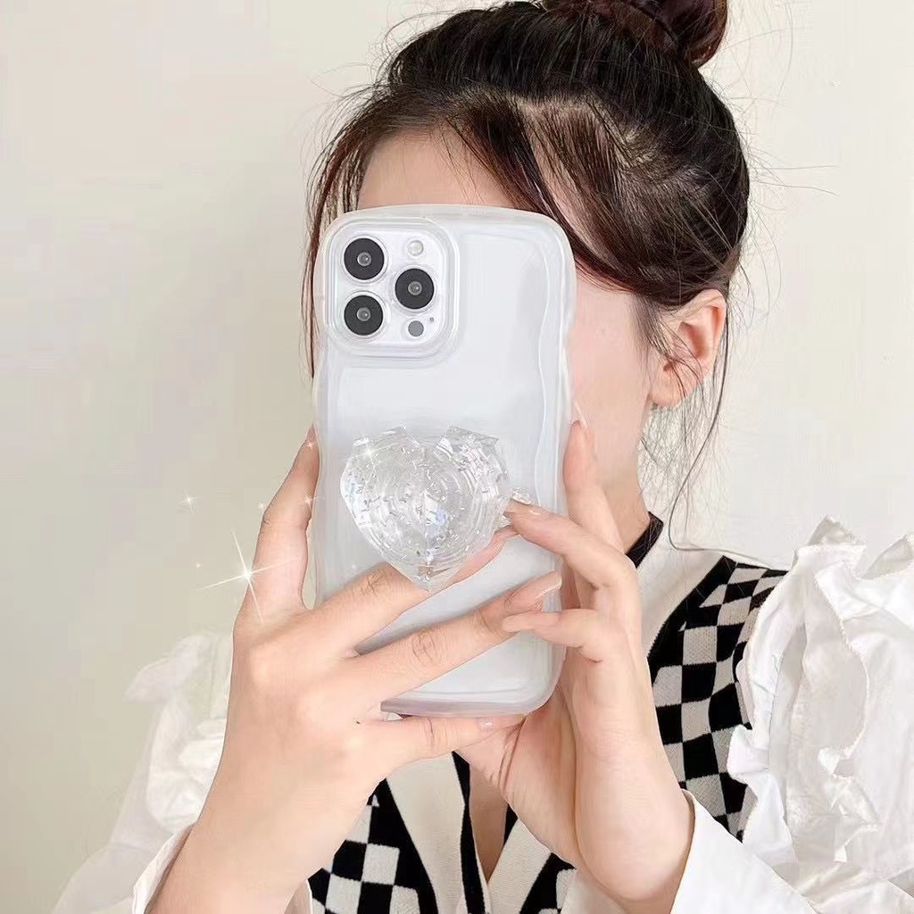 Ốp Điện Thoại Mềm Trong Suốt Chống Sốc In Họa Tiết Có Giá Đỡ Cho 7 8 SE 2020 7P 8P X Xs XR Xs max 11 12 13 Pro 11 12 13 Pro max