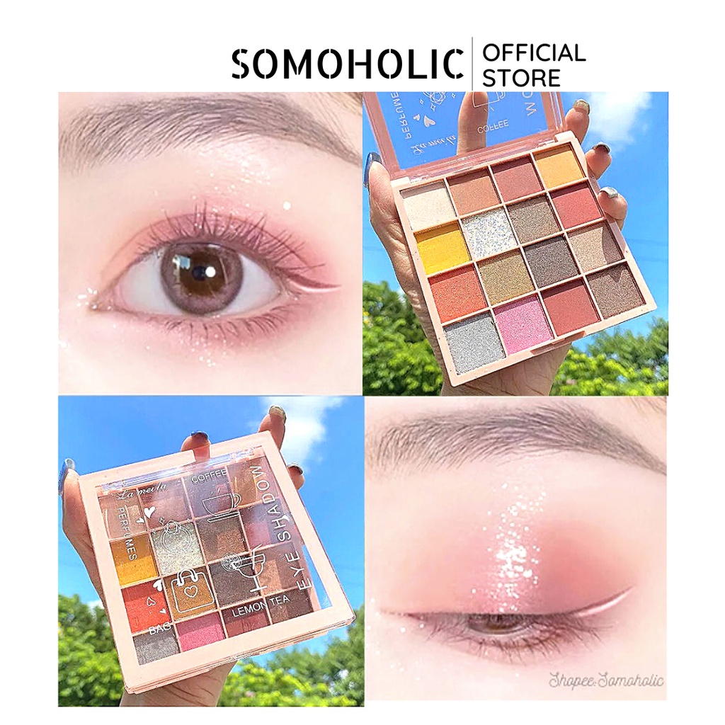 Phấn mắt Lameila 16 ô nội địa trung xinh xắn Tutu Eye Shadow Somoholic BM3