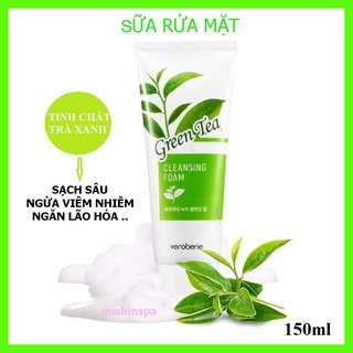 Sữa Rửa Mặt Trà Xanh Hàn Quốc Verobene Green Tea Cleansing Foam 150 ml