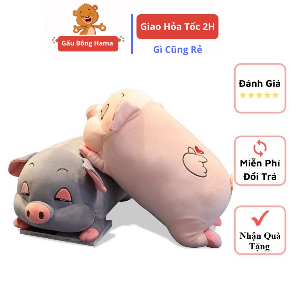 Gấu bông Heo Bông Mắt Ngủ Lim Dim gấu bông cho bé Gấu Bông Hama